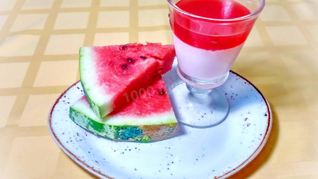 Арбузная панна котта