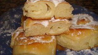 Булочки Улитки с пудингом в духовке