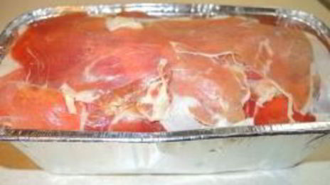 картофельный мильфей с хамоном