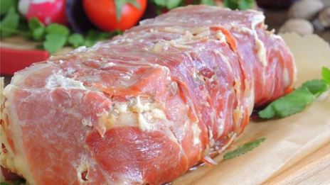 картофельный мильфей с хамоном