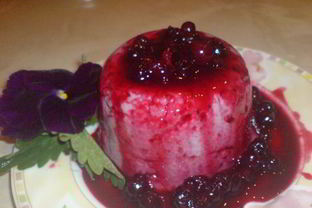 Холодный пудинг из манной крупы