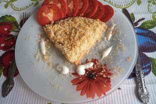 Крамбл с томатами