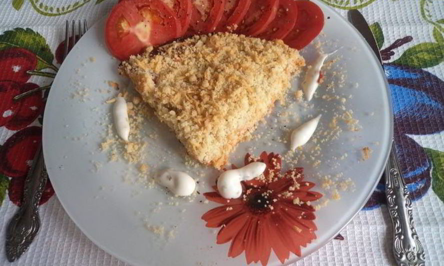Рецепт крамбла с томатами