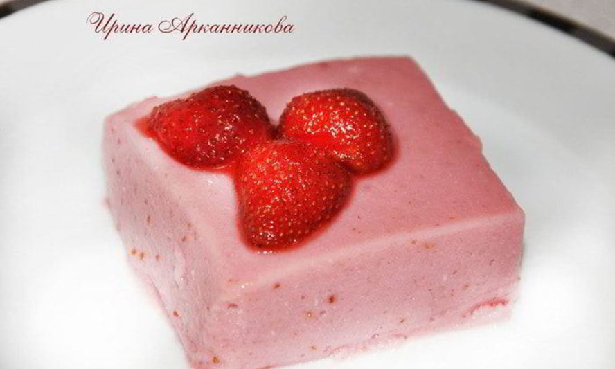 Рецепт клубничного крема с плавленным сыром