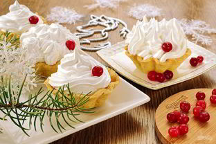 Корзиночки из нута с белковым кремом