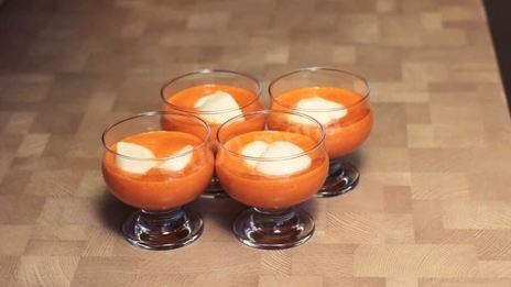 крем из болгарского перца с моцареллой