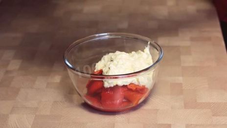 крем из болгарского перца с моцареллой