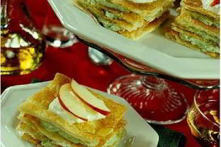 Мильфей с кремом из брынзы