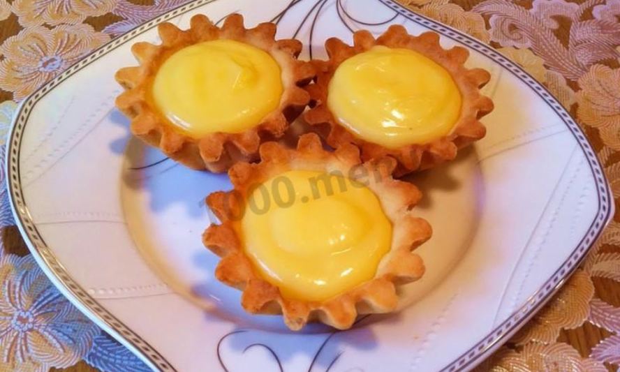 Рецепт песочных корзиночек с лимонным кремом