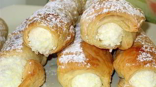 Трубочки с кремом