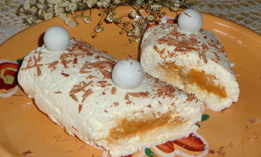 Рецепт творожного батончика с кремом