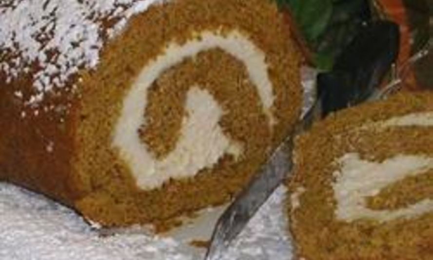 Рецепт тыквенного рулета с кремом из филадельфии