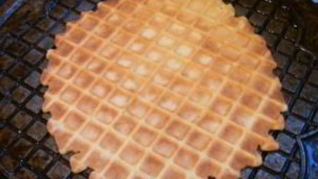 вафельные корзиночки с белковым кремом