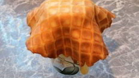 вафельные корзиночки с белковым кремом