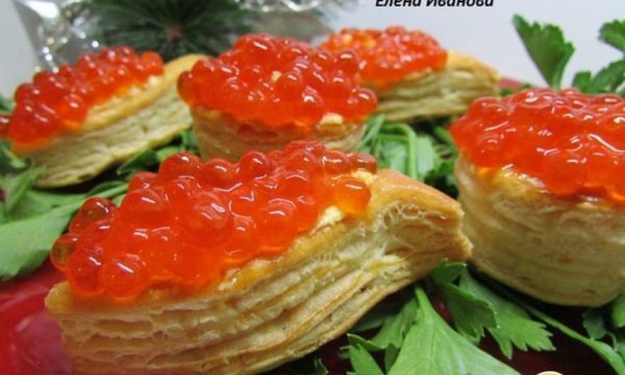 Рецепт яичного крема с красной икрой