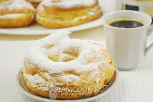 Заварные кольца с творожным кремом