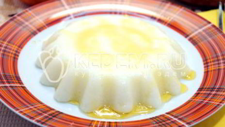 манный пудинг с медом