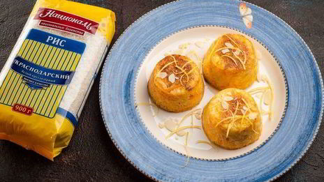 морковный пудинг с рисом и творогом