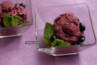 Черничное мороженое со сгущенкой