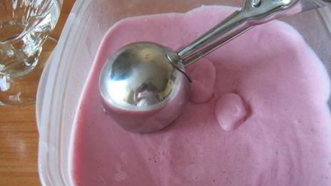 фруктовое мороженое со сгущенкой