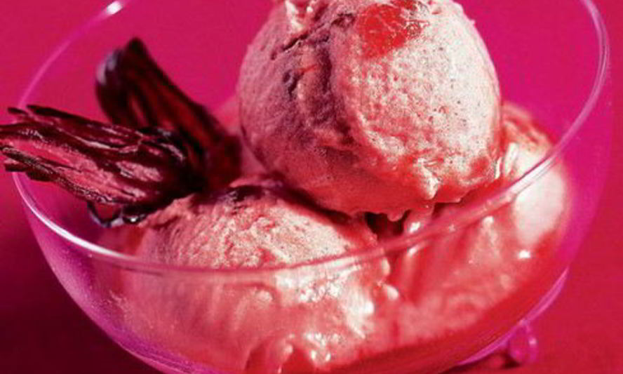 Рецепт мороженого клубника-каркаде