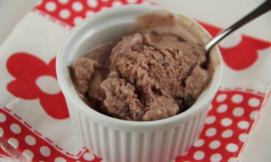 Рецепт мороженого с малиной и шоколадом