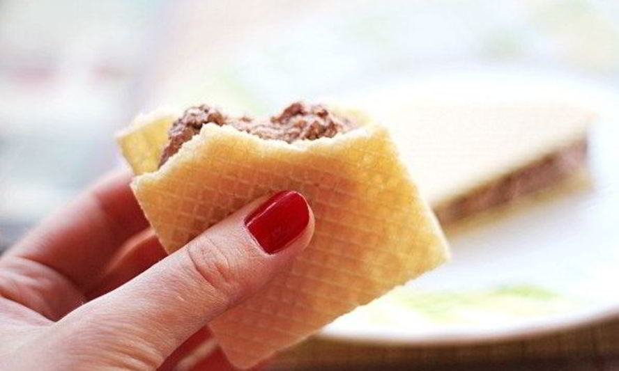 Рецепт шоколадна-йогуртового мороженого в вафлях