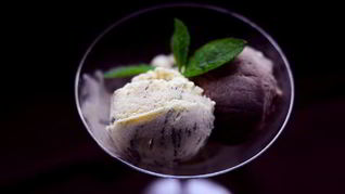 Шоколадное и мятное мороженое