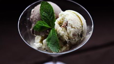 шоколадное и мятное мороженое