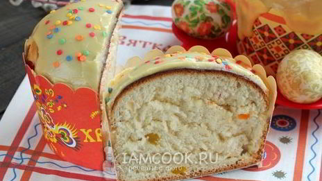 кулич на сметане с цукатами