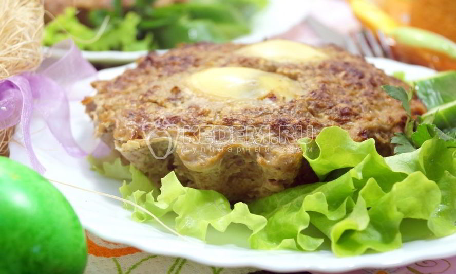 Рецепт мясного суфле с яйцом пасхальное