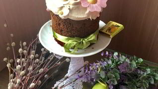 Необычный шоколадный кулич