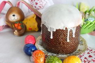 Пасхальный кулич на сгущенном молоке