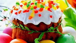 Пасхальный кулич с цукатами