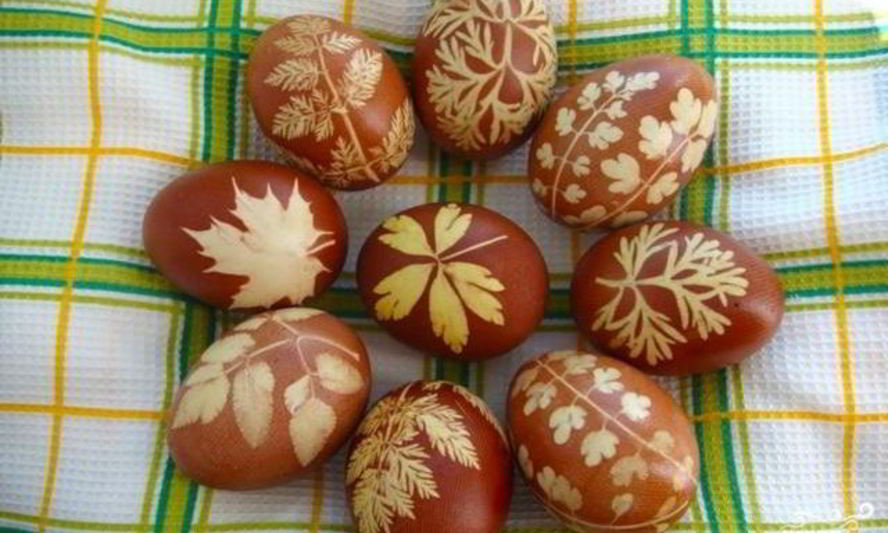 Рецепт пасхальных крашеных яиц