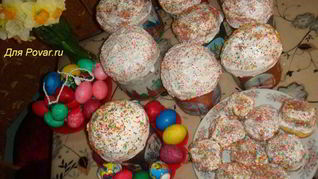 Пасхальные куличи с изюмом