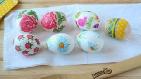 пасхальные яйца с цветами