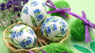 Пасхальные яйца Цветочный декупаж