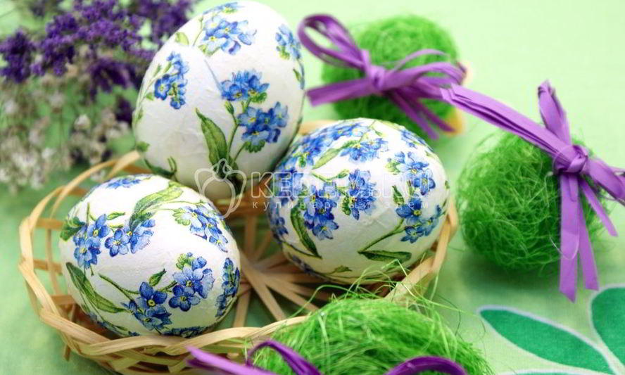 Рецепт пасхальных яиц цветочный декупаж