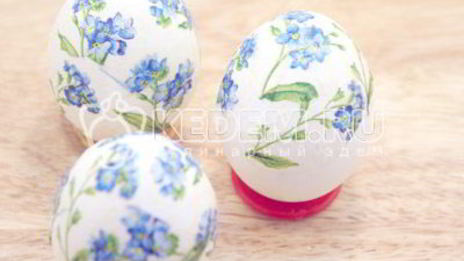 пасхальные яйца цветочный декупаж