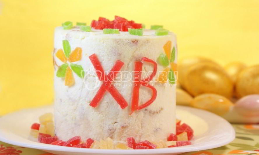 Рецепт творожной пасхи с курагой