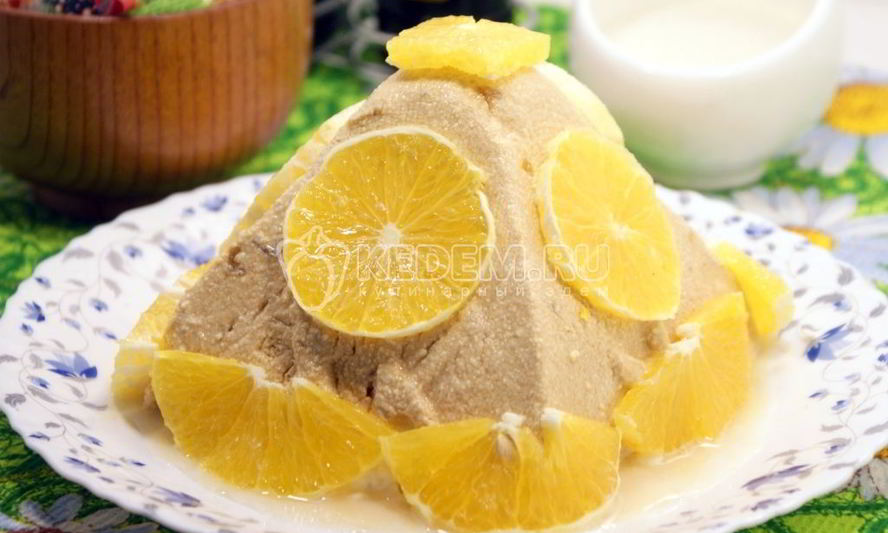 Рецепт творожной пасхи со сгущенкой