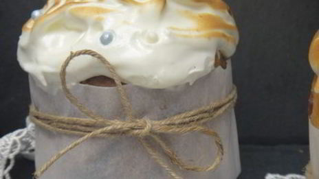 творожный кулич с итальянской меренгой