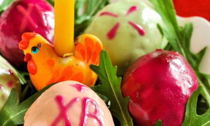 Рецепт закуски с куриной печенью пасхальные яйца