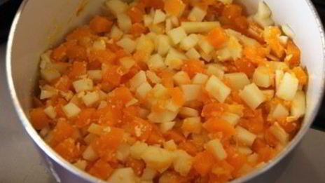 пудинг с яблоком и тыквой