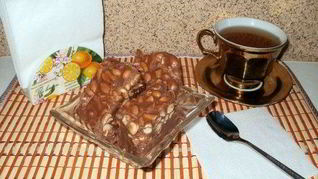 Домашний щербет с дробленым арахисом