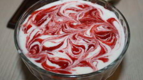 сметанно-клубничное желе