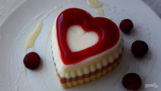 Сметанное желе Полосатое