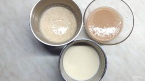 сметанное желе полосатое