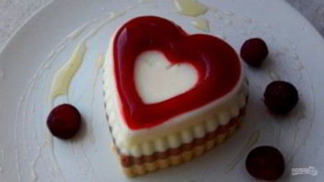 сметанное желе полосатое